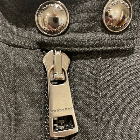 Burberry Military Style Charcoal Grey Jacket Size 4 - Picture 7 of 8